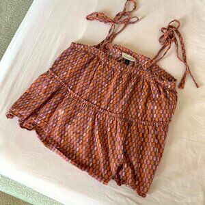 Sleeveless Ruffle Top - M